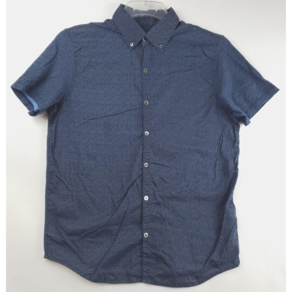 Zachary Prell Shirt Mens Small Blue Short Sleeve Regular Fit Button-Up